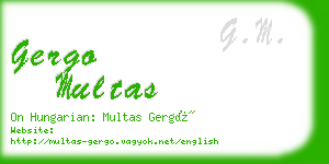 gergo multas business card